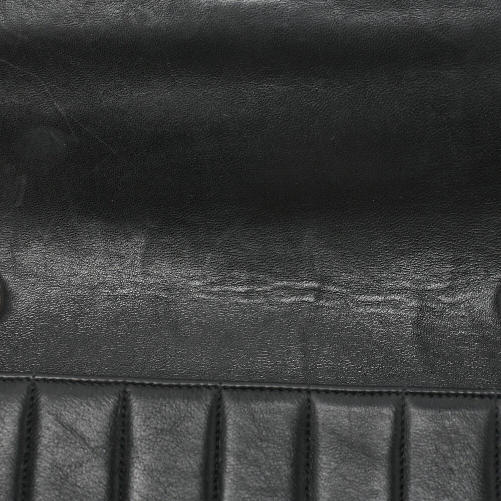 CHANEL Chain Shoulder Bag Mademoiselle Lambskin Shoulder Bag Black Gold-Tone Hardware, Pre-Owned