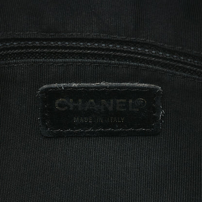 CHANEL Chanel Tote Bag Matelasse Caviar Skin Cocomark PTT Double Chain Tote Black Gold-Tone Hardware, Pre-Owned