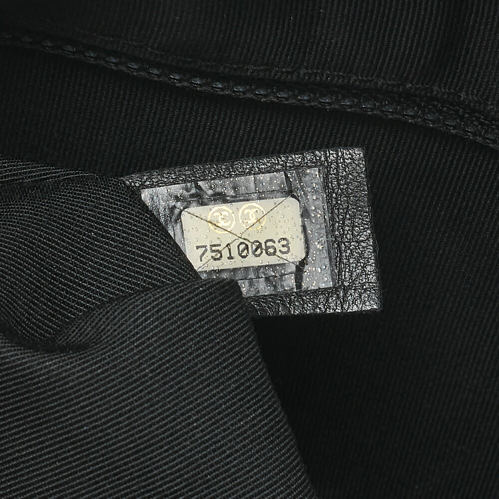 CHANEL Chanel Tote Bag Matelasse Caviar Skin Cocomark PTT Double Chain Tote Black Gold-Tone Hardware, Pre-Owned