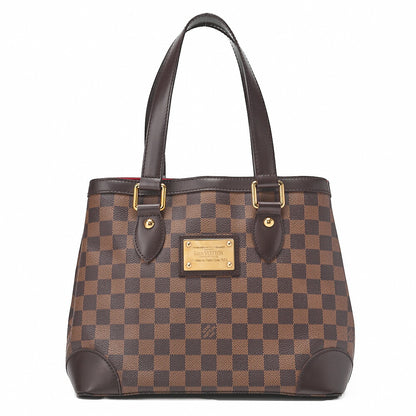 LOUIS VUITTON ルイヴィトン ダミエ ハムステッドPM トートバッグ N51205 ブラウン ゴールド金具 中古
