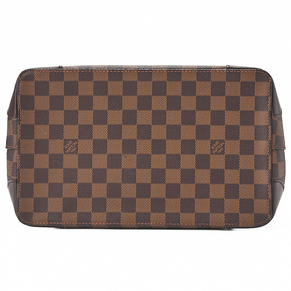 LOUIS VUITTON ルイヴィトン ダミエ ハムステッドPM トートバッグ N51205 ブラウン ゴールド金具 中古