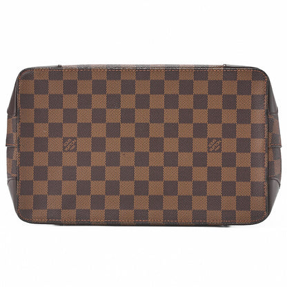 LOUIS VUITTON ルイヴィトン ダミエ ハムステッドPM トートバッグ N51205 ブラウン ゴールド金具 中古