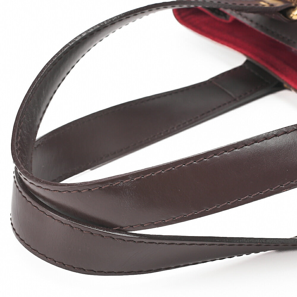 LOUIS VUITTON ルイヴィトン ダミエ ハムステッドPM トートバッグ N51205 ブラウン ゴールド金具 中古