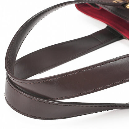 LOUIS VUITTON ルイヴィトン ダミエ ハムステッドPM トートバッグ N51205 ブラウン ゴールド金具 中古