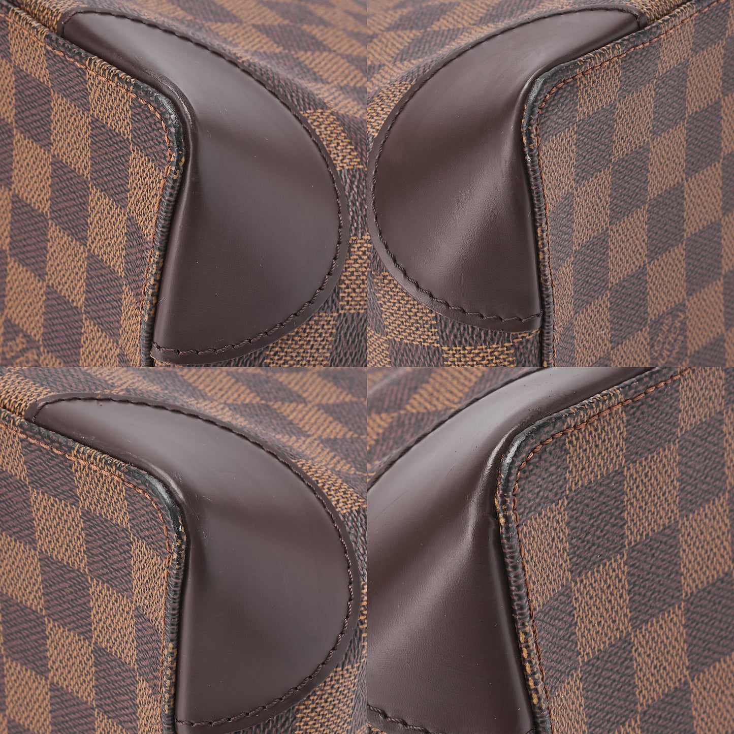 LOUIS VUITTON ルイヴィトン ダミエ ハムステッドPM トートバッグ N51205 ブラウン ゴールド金具 中古