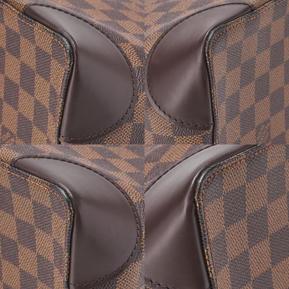 LOUIS VUITTON ルイヴィトン ダミエ ハムステッドPM トートバッグ N51205 ブラウン ゴールド金具 中古
