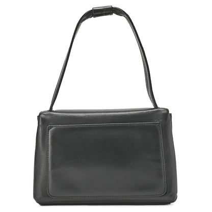 CHANEL Handbag Camellia Leather Black Gold-Tone Hardware, Pre-Owned