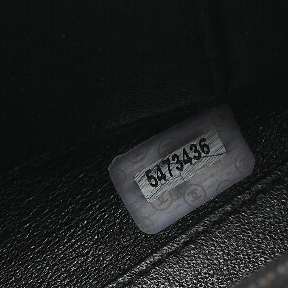 CHANEL Handbag Camellia Leather Black Gold-Tone Hardware, Pre-Owned