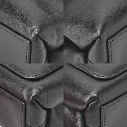 CHANEL Handbag Camellia Leather Black Gold-Tone Hardware, Pre-Owned