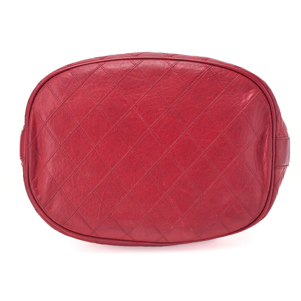 CHANEL Chain Shoulder Bag Cocomark Bicolore Lambskin Red Large Gold-Tone Hardware, Pre-Owned