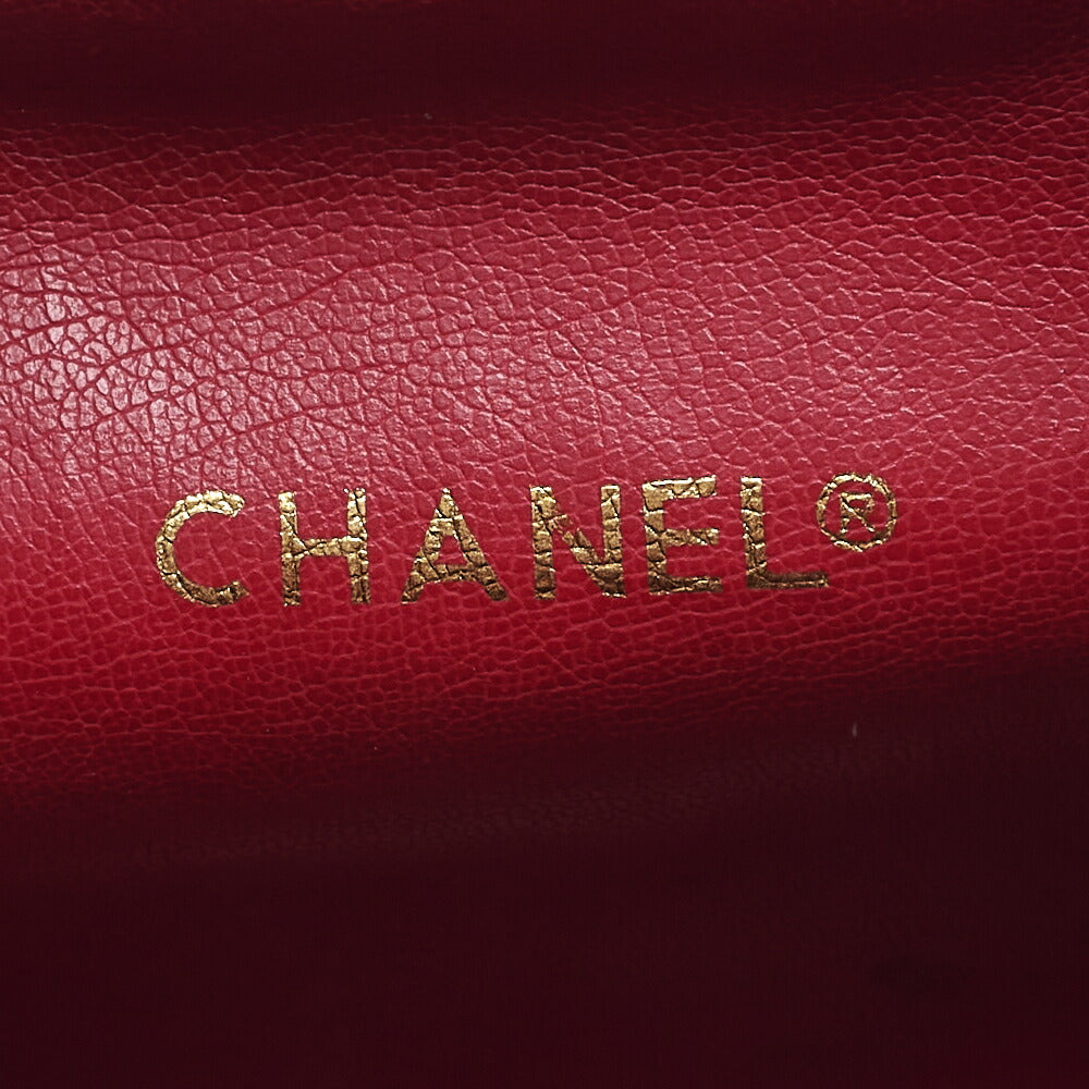 CHANEL Chain Shoulder Bag Cocomark Bicolore Lambskin Red Large Gold-Tone Hardware, Pre-Owned