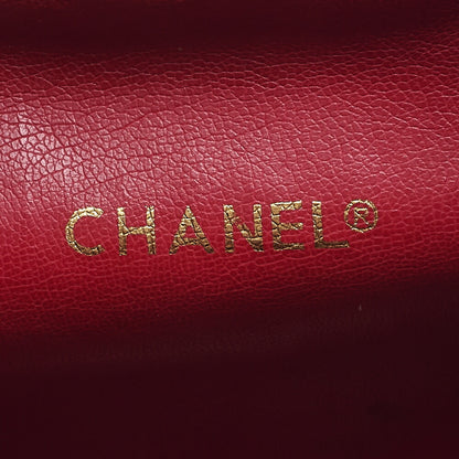 CHANEL Chain Shoulder Bag Cocomark Bicolore Lambskin Red Large Gold-Tone Hardware, Pre-Owned