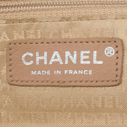 CHANEL Chain Shoulder Bag Wild Stitch Lambskin Big Coco Black Silver-Tone Hardware, Pre-Owned