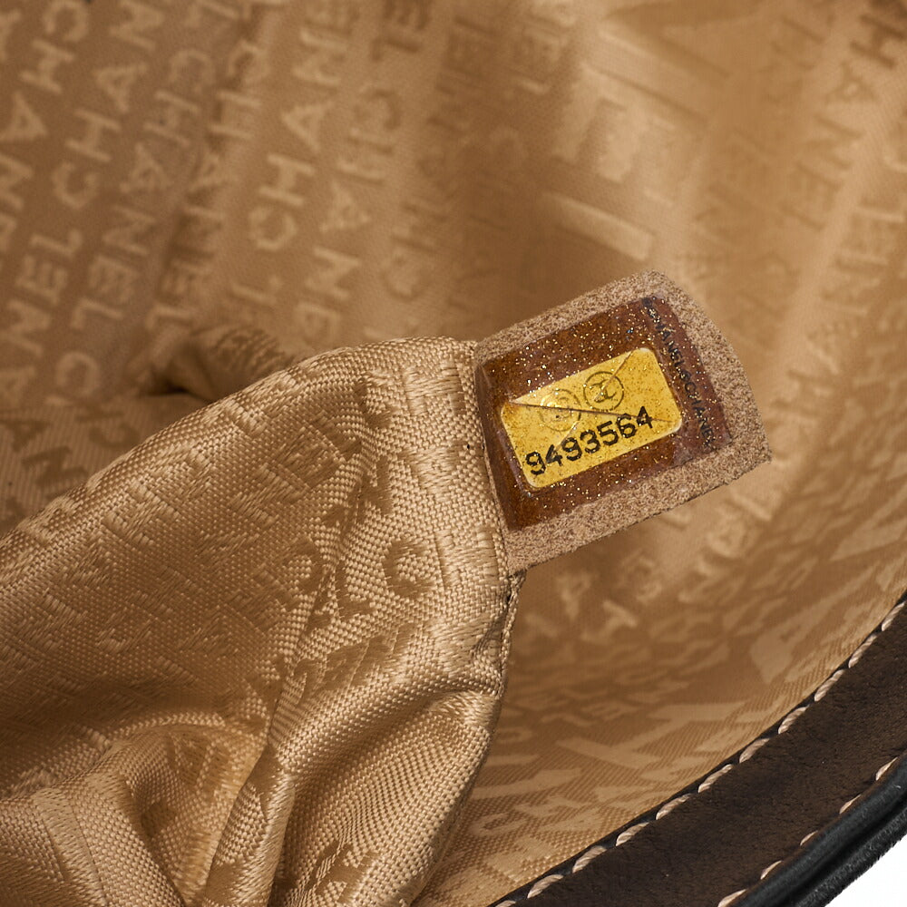 CHANEL Chain Shoulder Bag Wild Stitch Lambskin Big Coco Black