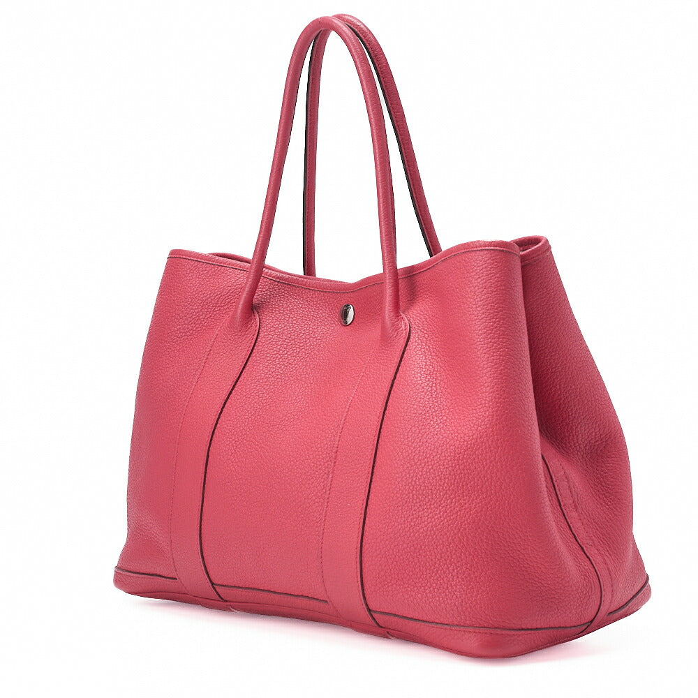 HERMES ガーデンパーティPM ハンドバッグ ネゴンダ ブーゲンビリア シルバー金具 中古品