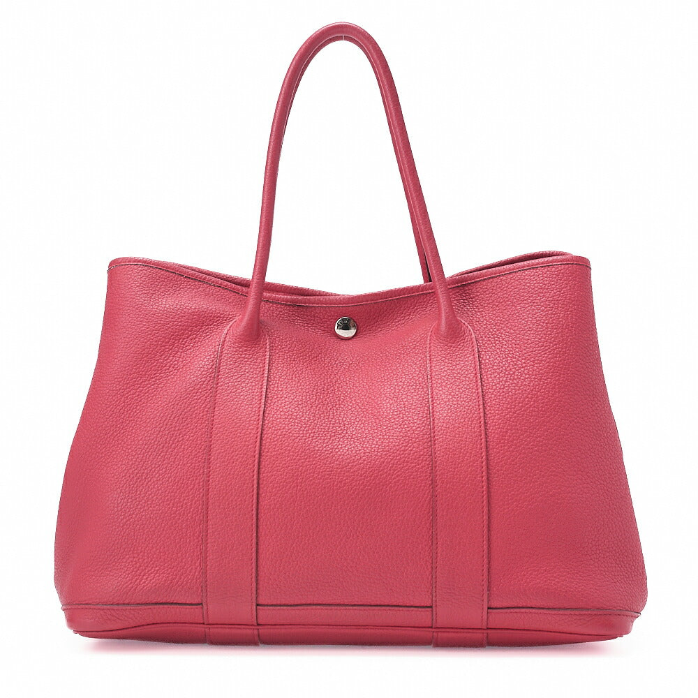 HERMES ガーデンパーティPM ハンドバッグ ネゴンダ ブーゲンビリア シルバー金具 中古品