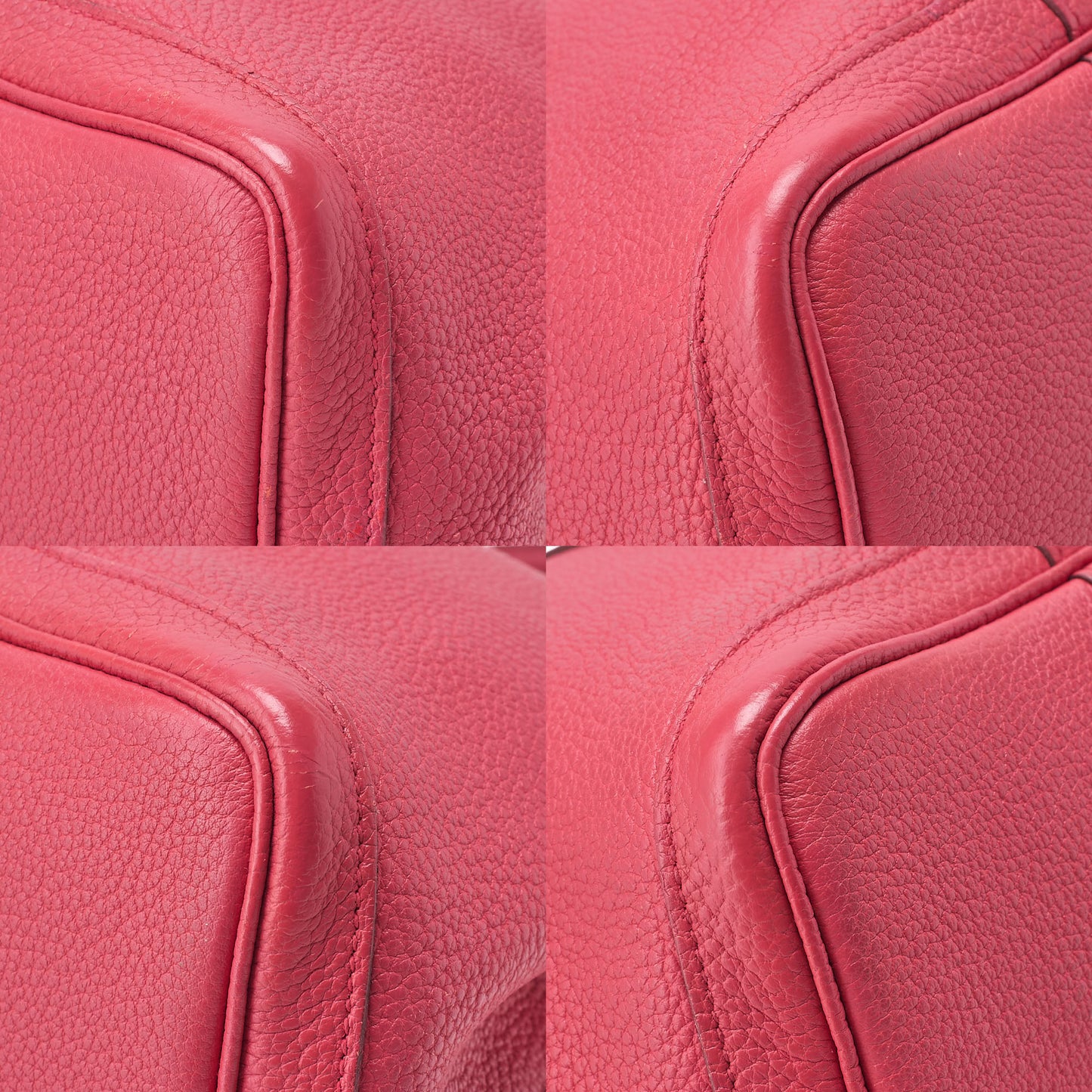 HERMES ガーデンパーティPM ハンドバッグ ネゴンダ ブーゲンビリア シルバー金具 中古品