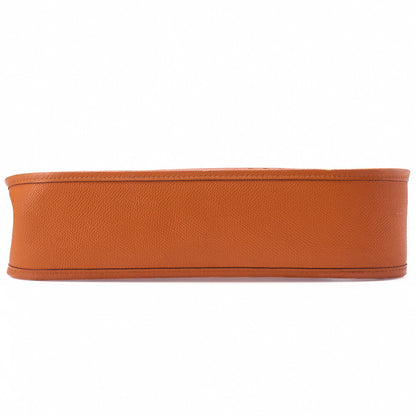 HERMES Evelyn PM Shoulder Bag Epson Orange Silver-Tone Hardware, Pre-Owned