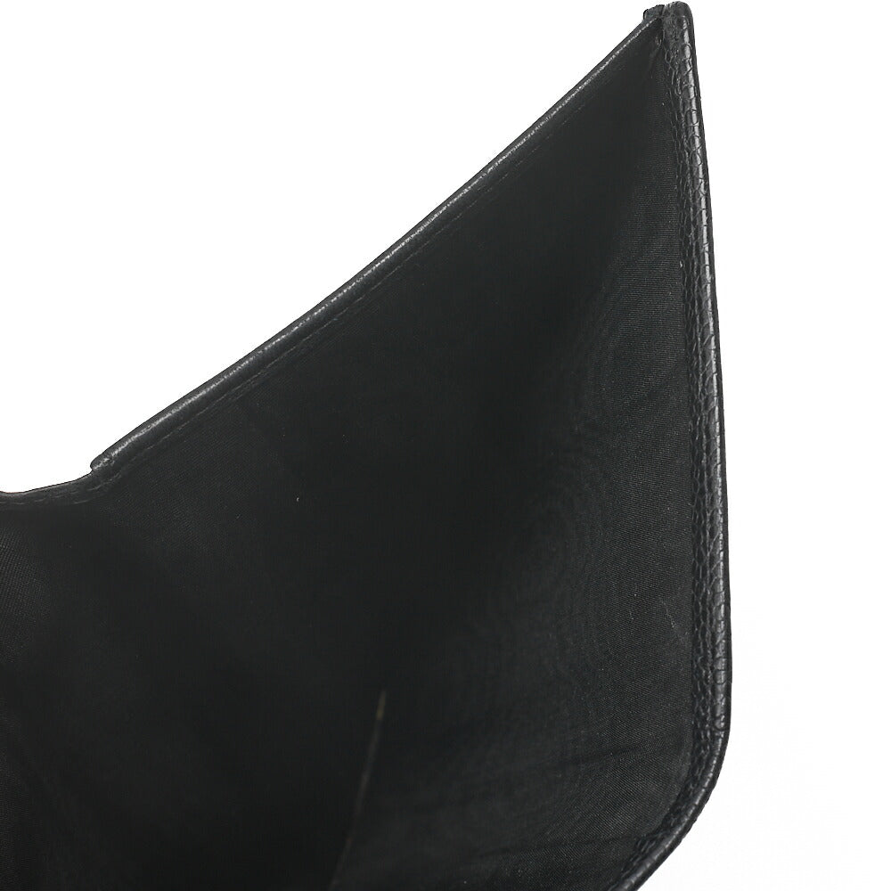 CHANEL Caviar Skin Coco Mark 2-Fold Long Wallet Black Gold-Tone Hardware, Pre-Owned