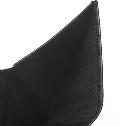 CHANEL Caviar Skin Coco Mark 2-Fold Long Wallet Black Gold-Tone Hardware, Pre-Owned