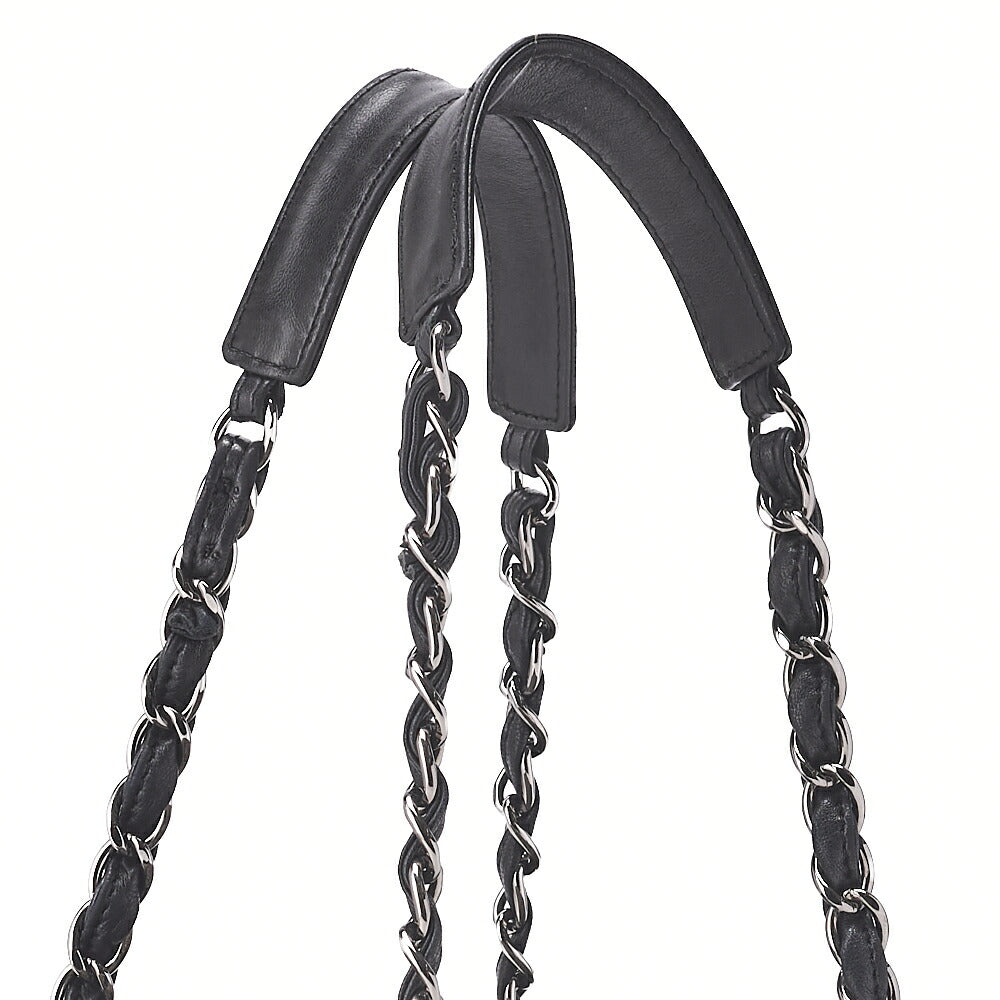 CHANEL Tweed Vanity Chain Shoulder Black x Multicolor Silver-Tone Hardware, Pre-Owned