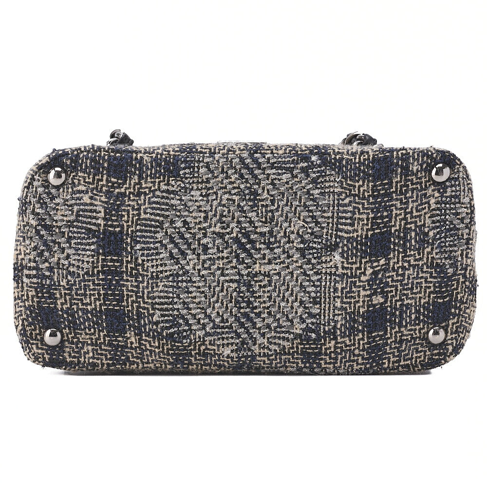CHANEL Tweed Vanity Chain Shoulder Black x Multicolor Silver-Tone Hardware, Pre-Owned