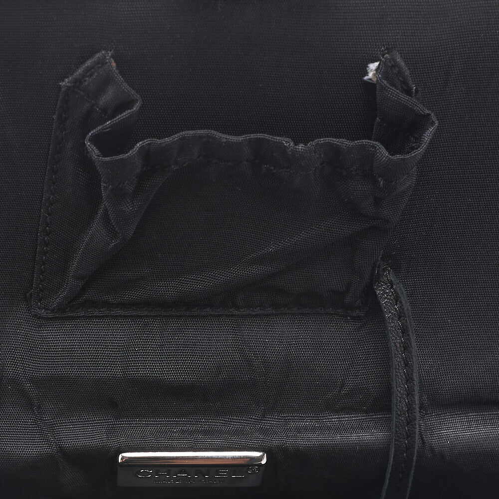 CHANEL Tweed Vanity Chain Shoulder Black x Multicolor Silver-Tone Hardware, Pre-Owned