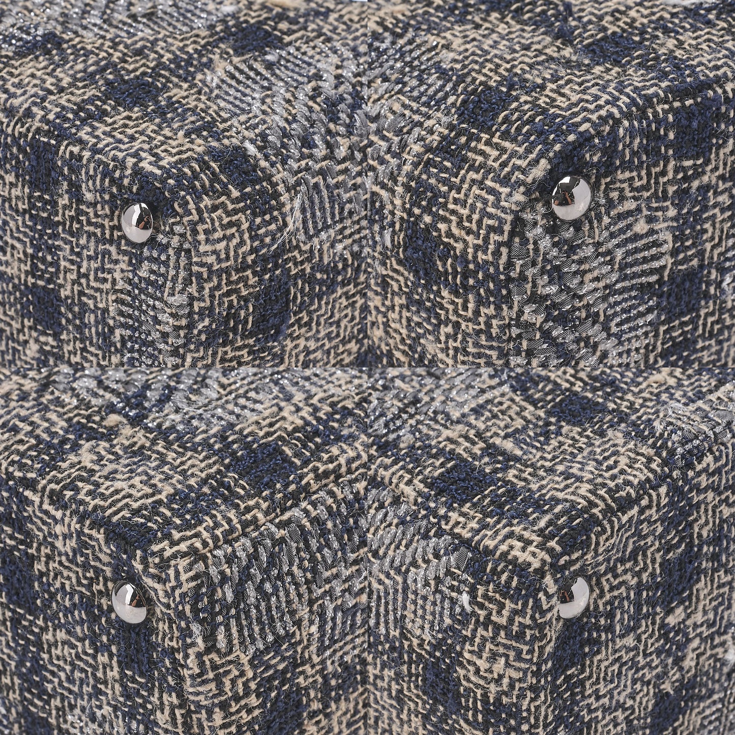 CHANEL Tweed Vanity Chain Shoulder Black x Multicolor Silver-Tone Hardware, Pre-Owned