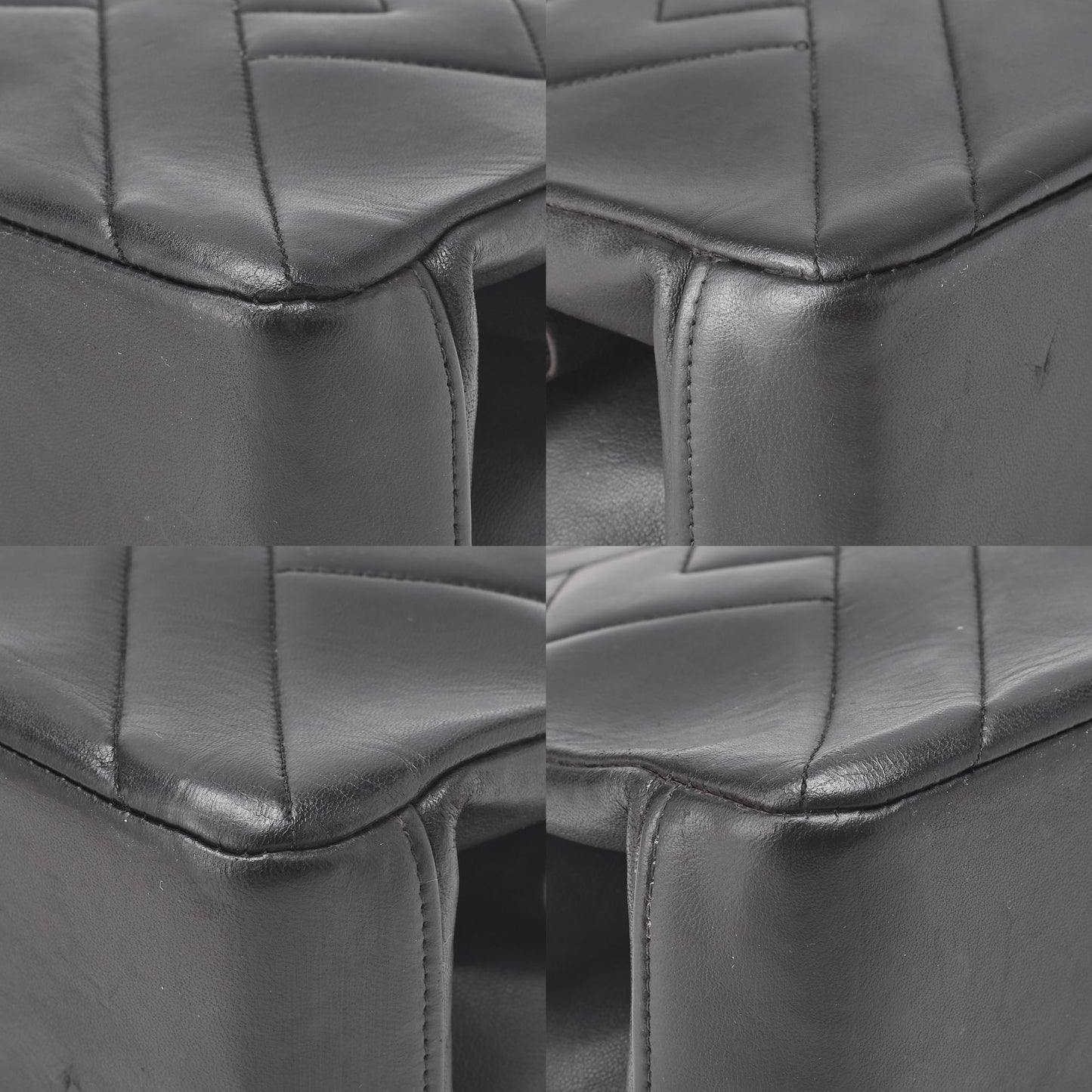 CHANEL Lambskin Diamond Stitch Grain Chain Shoulder Black Gold-Tone Hardware, Pre-Owned