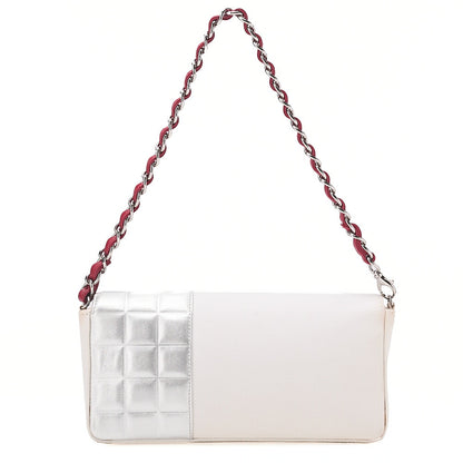 CHANEL One Shoulder Bag Sport Line NO.5 Canvas Bicolor Silver-Tone Hardware, Pre-Owned