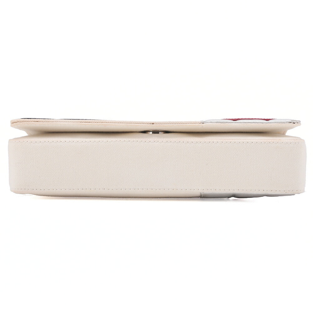 CHANEL One Shoulder Bag Sport Line NO.5 Canvas Bicolor Silver-Tone Hardware, Pre-Owned