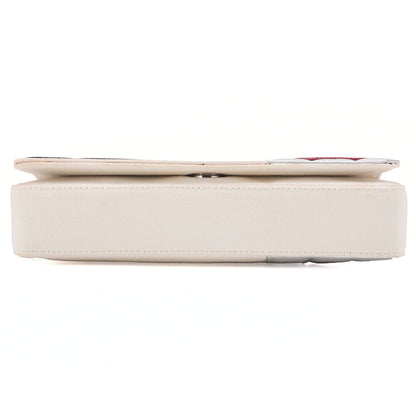 CHANEL One Shoulder Bag Sport Line NO.5 Canvas Bicolor Silver-Tone Hardware, Pre-Owned