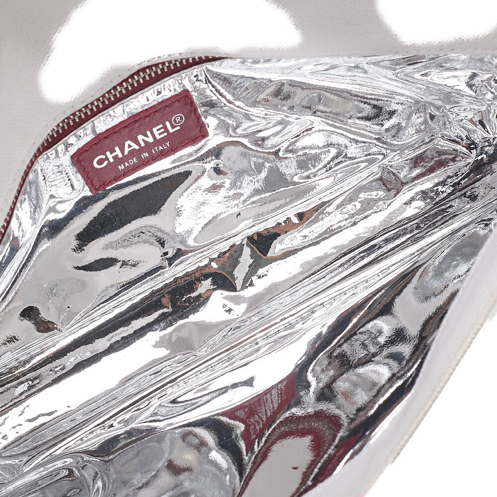 CHANEL One Shoulder Bag Sport Line NO.5 Canvas Bicolor Silver-Tone Hardware, Pre-Owned