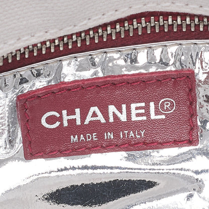 CHANEL One Shoulder Bag Sport Line NO.5 Canvas Bicolor Silver-Tone Hardware, Pre-Owned