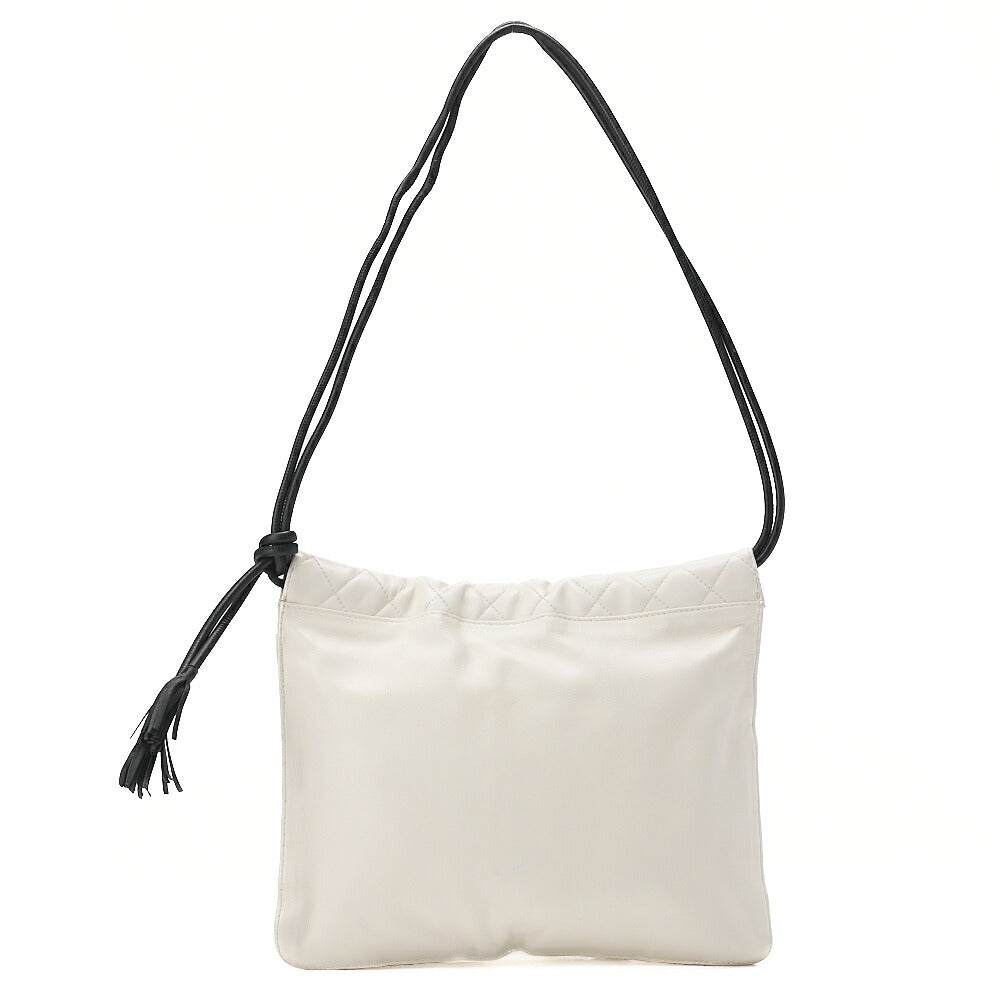 CHANEL Cambon Line Calf Leather Cambon Line White x Python Tote Bag Silver-Tone Hardware, Pre-Owned