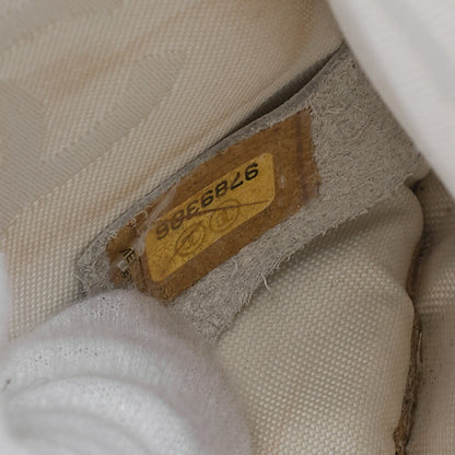 CHANEL Cambon Line Calf Leather Cambon Line White x Python Tote Bag Silver-Tone Hardware, Pre-Owned