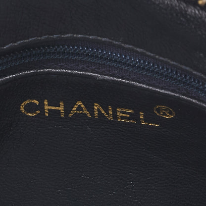 CHANEL Lambskin Gripore Pattern with Fringe Chain Shoulder Blue x Multicolor Gold-Tone Hardware, Pre-Owned