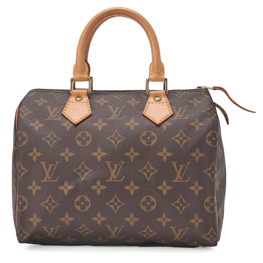 LOUIS VUITTON Louis Vuitton Monogram Speedy 25 Handbag Brown Gold-Tone Hardware, Pre-Owned