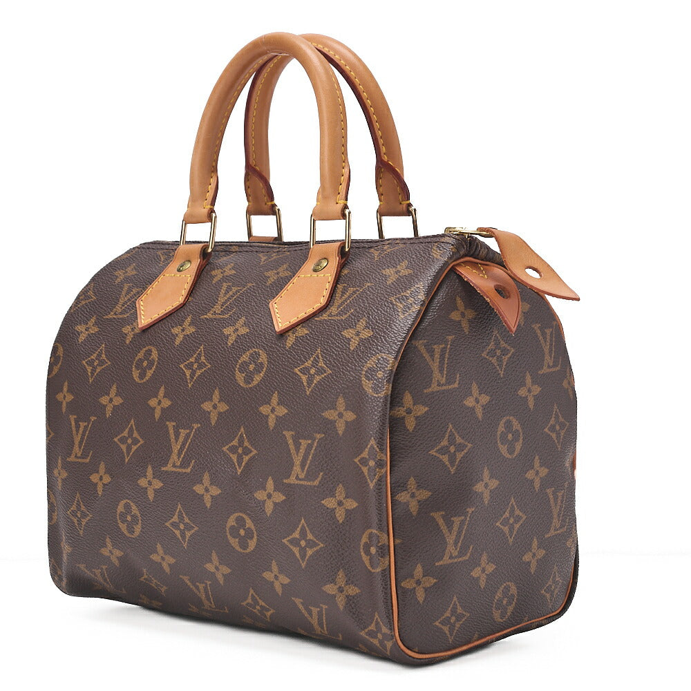 LOUIS VUITTON Louis Vuitton Monogram Speedy 25 Handbag Brown Gold-Tone Hardware, Pre-Owned