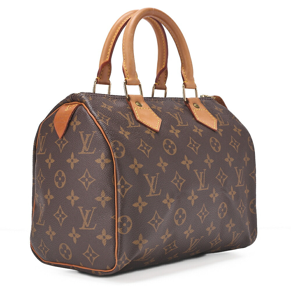 LOUIS VUITTON Louis Vuitton Monogram Speedy 25 Handbag Brown Gold-Tone Hardware, Pre-Owned