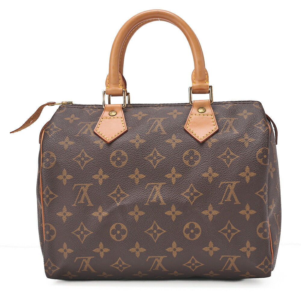 LOUIS VUITTON Louis Vuitton Monogram Speedy 25 Handbag Brown Gold-Tone Hardware, Pre-Owned