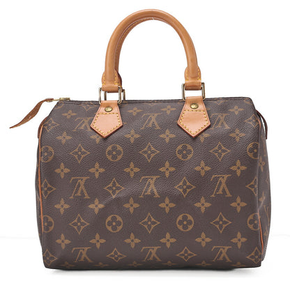 LOUIS VUITTON Louis Vuitton Monogram Speedy 25 Handbag Brown Gold-Tone Hardware, Pre-Owned