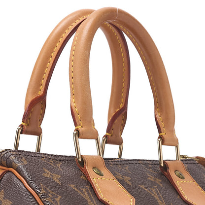 LOUIS VUITTON Louis Vuitton Monogram Speedy 25 Handbag Brown Gold-Tone Hardware, Pre-Owned