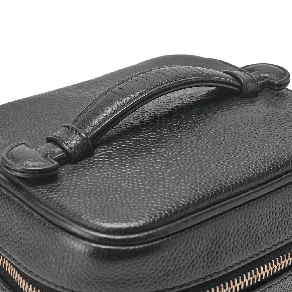 CHANEL Cocomark Vanity Handbag Caviar Skin Black Gold-Tone Hardware, Pre-Owned