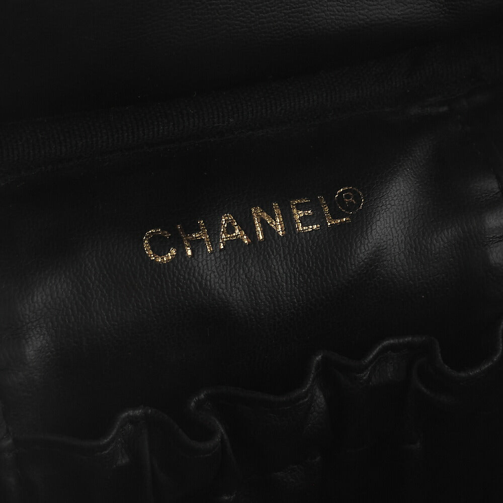 CHANEL Cocomark Vanity Handbag Caviar Skin Black Gold-Tone Hardware, Pre-Owned