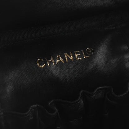 CHANEL Cocomark Vanity Handbag Caviar Skin Black Gold-Tone Hardware, Pre-Owned