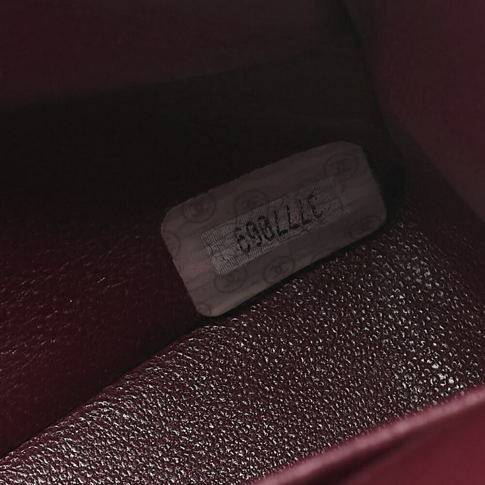 CHANEL Lambskin Matelasse W Flap 25cm Chain Shoulder Black Gold-Tone Hardware, Pre-Owned