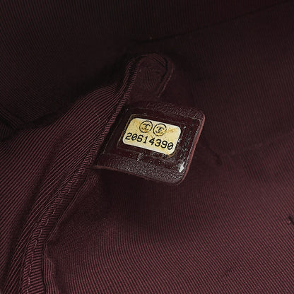 CHANEL Diagonal Stitch Matelasse Coco Charm Chain Shoulder Bag Lambskin Red Silver-Tone Hardware, Pre-Owned