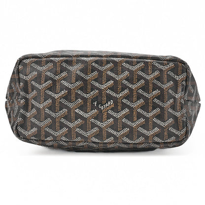 GOYARD Anjumini Tote Bag Coated Canvas Black Silver-Tone Hardware, Pre-Owned