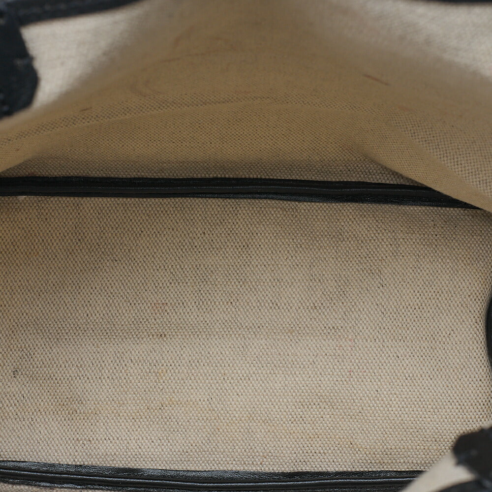 GOYARD Anjumini Tote Bag Coated Canvas Black Silver-Tone Hardware, Pre-Owned